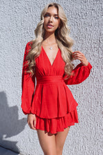 London Playsuit - Red