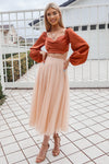 Daphne Tulle Skirt - Peach