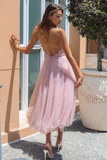 Latisha Tulle Midi Dress - Blush Pink