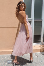 Latisha Tulle Midi Dress - Blush Pink