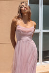 Latisha Tulle Midi Dress - Blush Pink