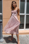 Latisha Tulle Midi Dress - Blush Pink