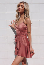 Alyssa Satin Dress - Rose Pink