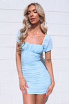 Avril Mesh Dress - Baby Blue