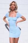 Avril Mesh Dress - Baby Blue