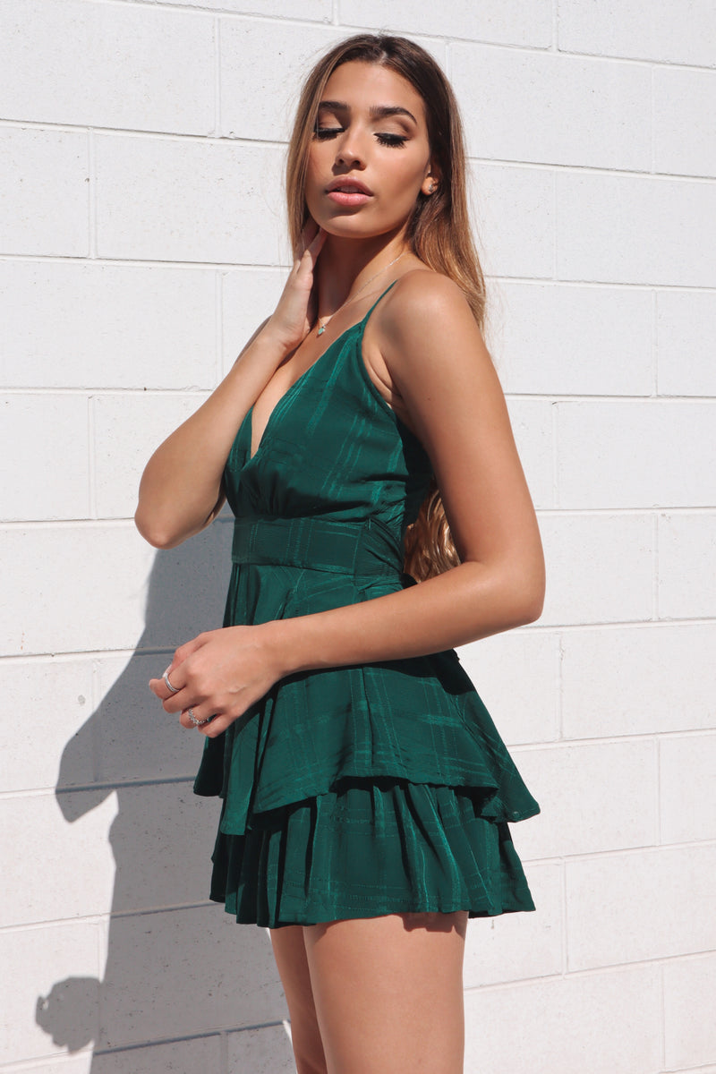 Pixie Playsuit - Emerald Green