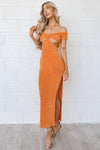 Portia Cutout Dress - Orange or Nude