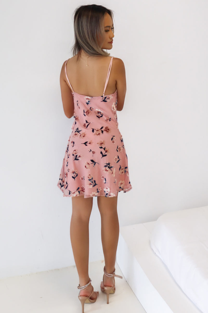 Raine Mini Dress - Pink Floral