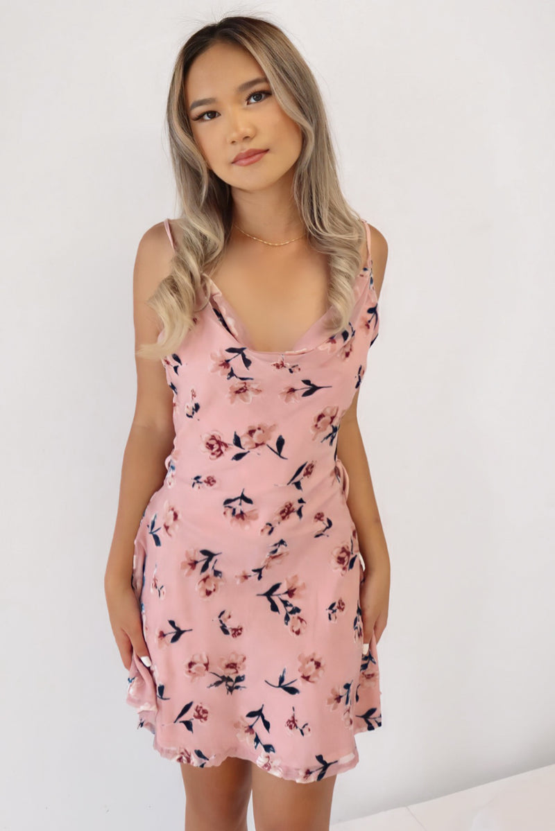 Raine Mini Dress - Pink Floral