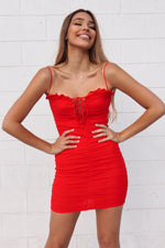 Revenge Mesh Dress - Red