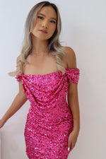 Rosemary Mini Dress - Fuchsia Pink