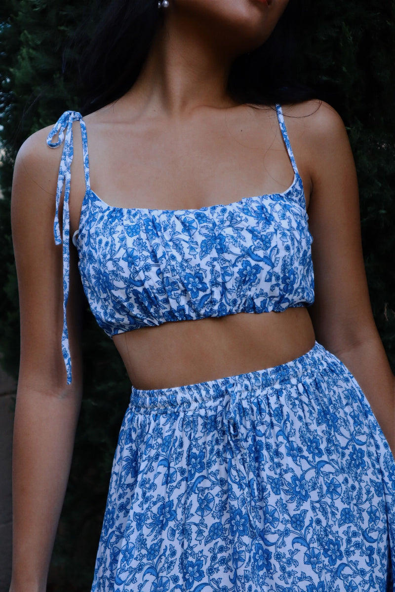 Santorini Crop Set Top - Runway Goddess