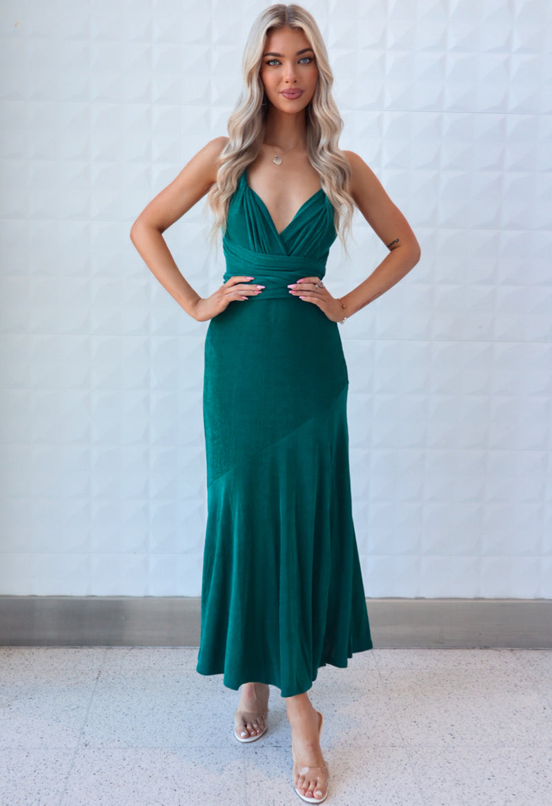 Secrets Multiway Dress - Emerald Shimmer
