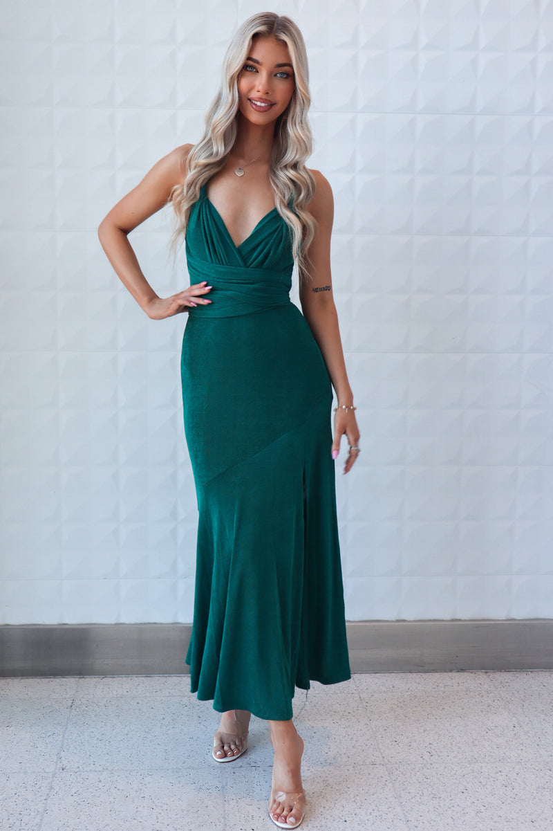 Secrets Multiway Dress - Emerald Shimmer