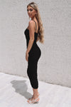 Serena Long Mesh Bodycon - Black - Runway Goddess