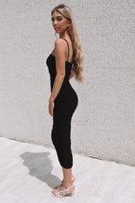 Serena Long Mesh Bodycon - Black - Runway Goddess