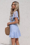 Something Sweet Lace Dress - Baby Blue - Runway Goddess