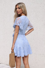 Something Sweet Lace Dress - Baby Blue - Runway Goddess