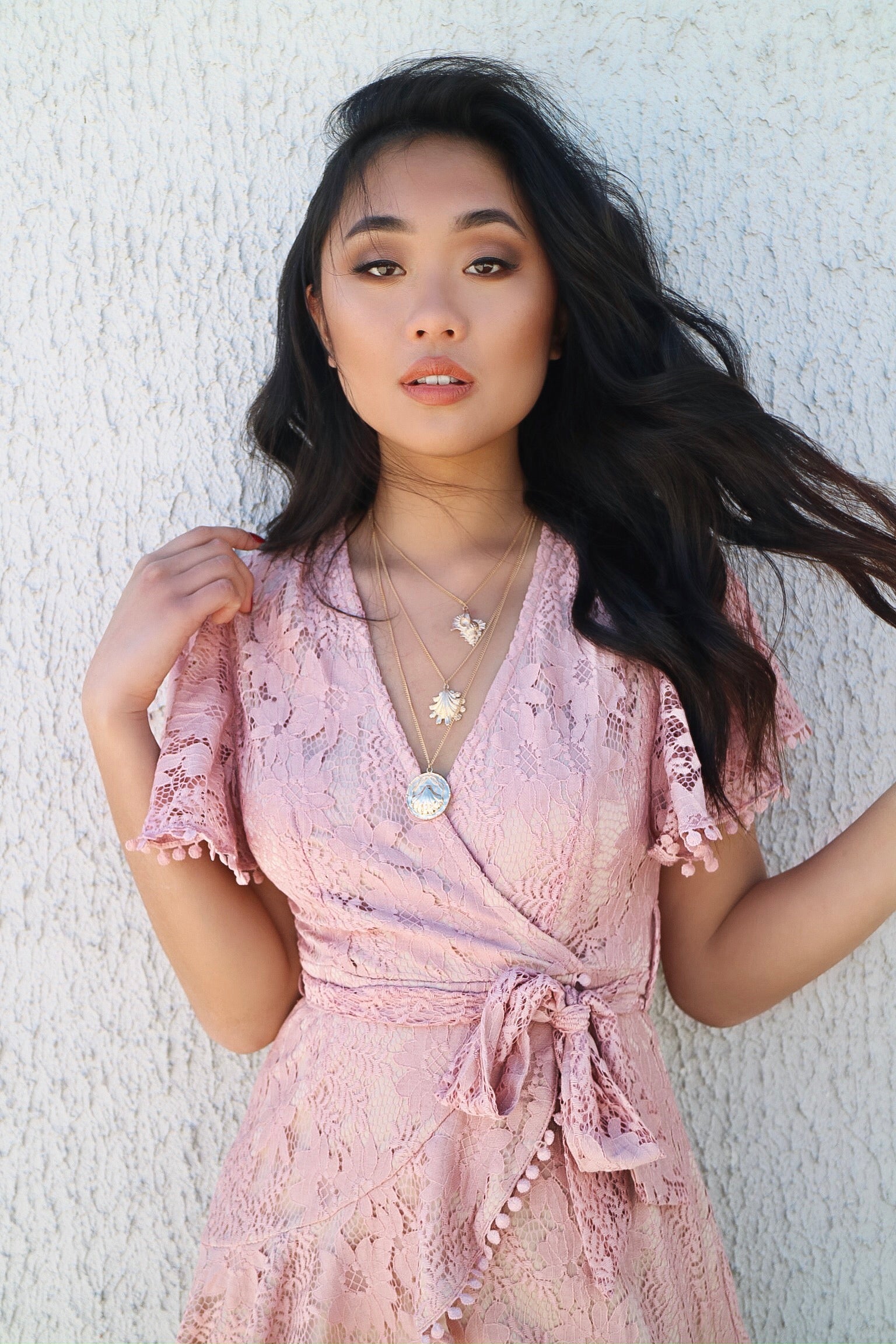 Something Sweet Dress Pink Lace Dress Short Sleeve Lace Overlay Frock –  Runway Goddess