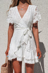 Something Sweet Lace Dress - White - Runway Goddess
