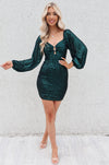 Spritz Sequin Dress - Emerald