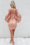 Spritz Sequin Dress - Rose Gold Pink