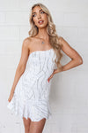 Stellar Sequin Dress - White