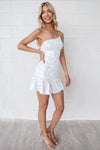 Stellar Sequin Dress - White