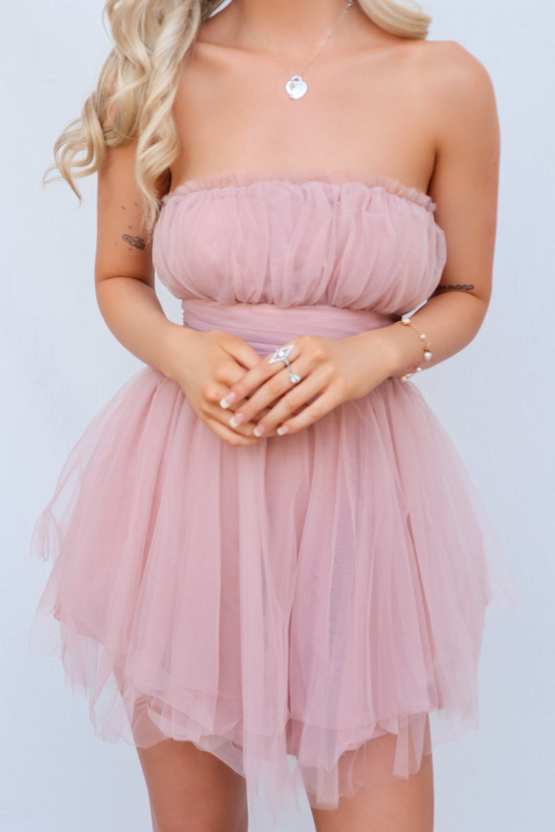 Valentina Tulle Dress - Blush Pink