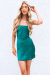 Vida Satin Mini Dress - Green