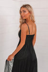 Whimsical Tulle Midi Dress - Black - Runway Goddess