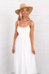 Whimsical Tulle Midi Dress - White - Runway Goddess
