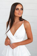 Pixie Playsuit - White - Runway Goddess