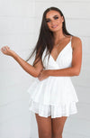 Pixie Playsuit - White - Runway Goddess