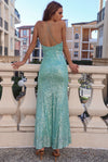 Whitney Sequin Gown - Mint