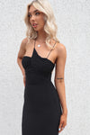 Zaria Midi Dress - Black Shimmer