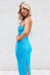 Zaria Midi Dress - Blue Shimmer