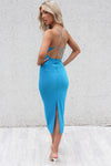 Zaria Midi Dress - Blue Shimmer