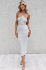Zaria Midi Dress - Silver Shimmer