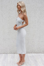 Zaria Midi Dress - Silver Shimmer