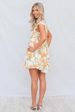 Zola Mini Dress - Orange Floral