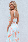 Cloud Nine Dress - Mint/Orange