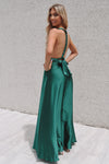 Satin Multiway Dress - Emerald - Runway Goddess