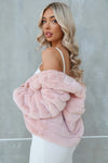 Misty Faux Fur Jacket - Blush Pink