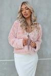 Misty Faux Fur Jacket - Blush Pink