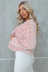 Misty Faux Fur Jacket - Blush Pink