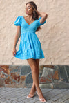 Vera Mini Dress - Blue Gingham