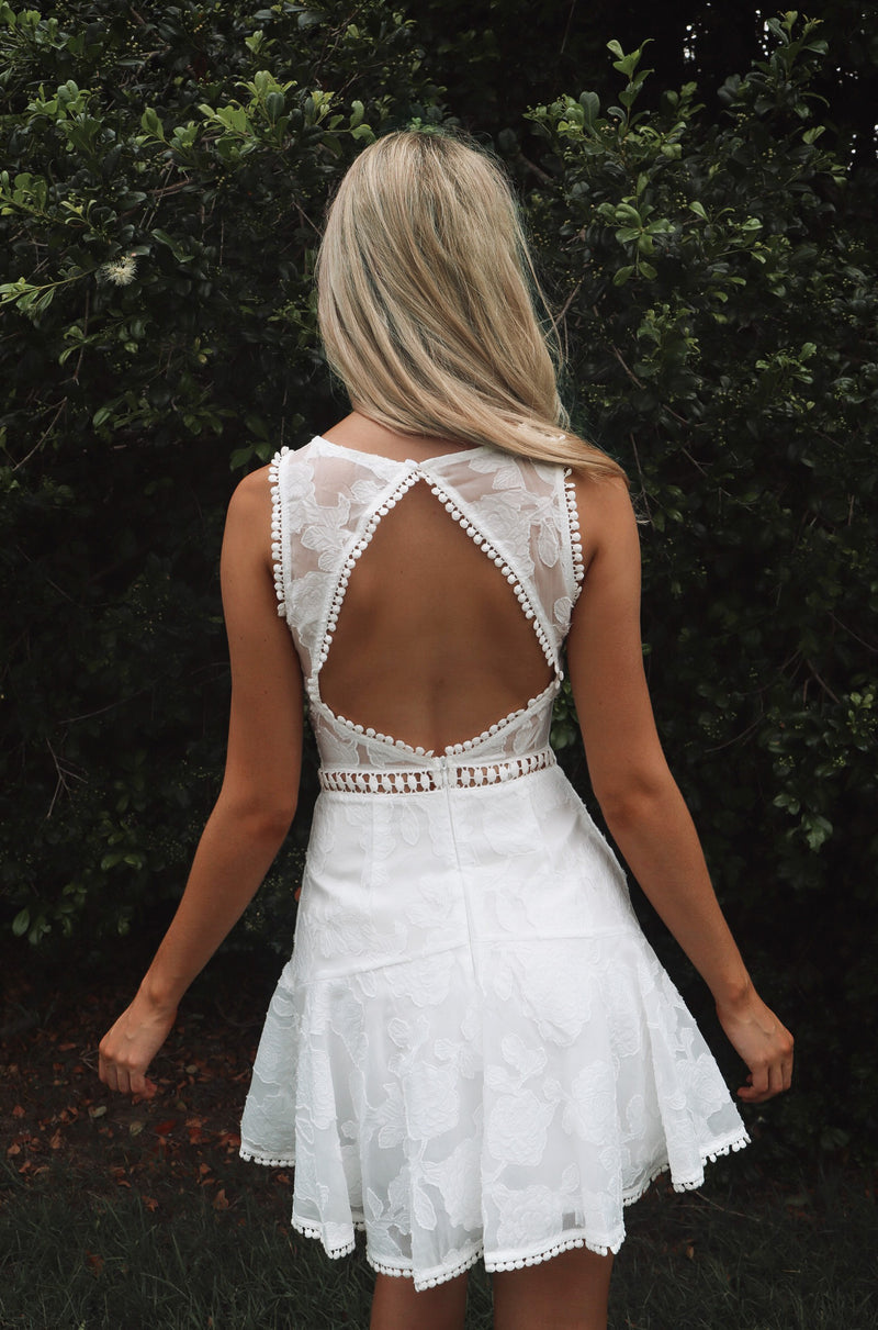 Lulu High Neck White Dress Runway Goddess Lulu High Neck White Dress Runway Goddess