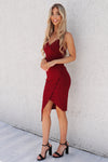 Kylie Bodycon Dress - Wine - Runway Goddess