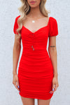 Nina Mesh Dress - Red